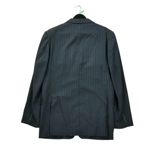 Blazer homme manches longues marine Versace Motif a rayures Col Officier