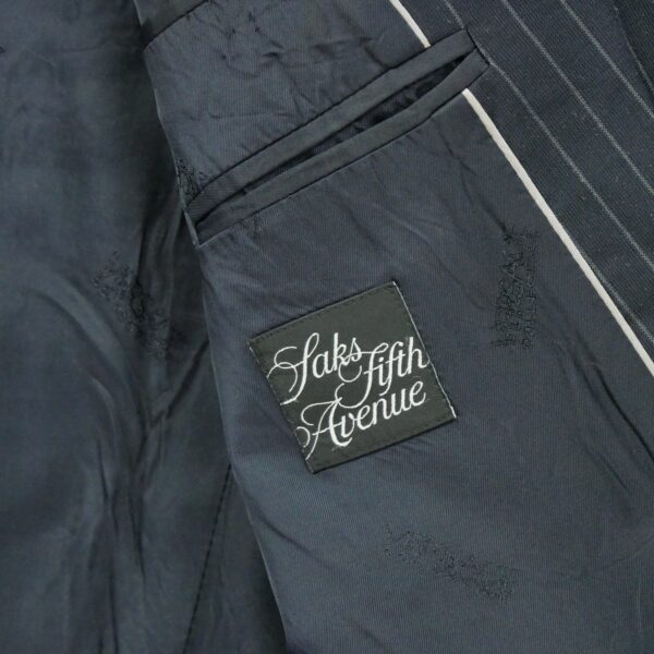 Blazer homme manches longues marine Versace Motif a rayures Col Officier