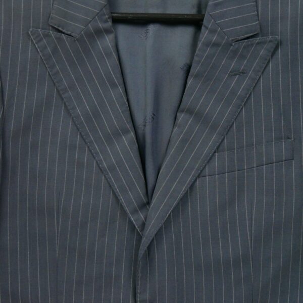 Blazer homme manches longues marine Versace Motif a rayures Col Officier