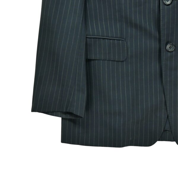 Blazer homme manches longues marine Versace Motif a rayures Col Officier