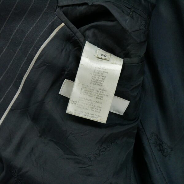 Blazer homme manches longues marine Versace Motif a rayures Col Officier