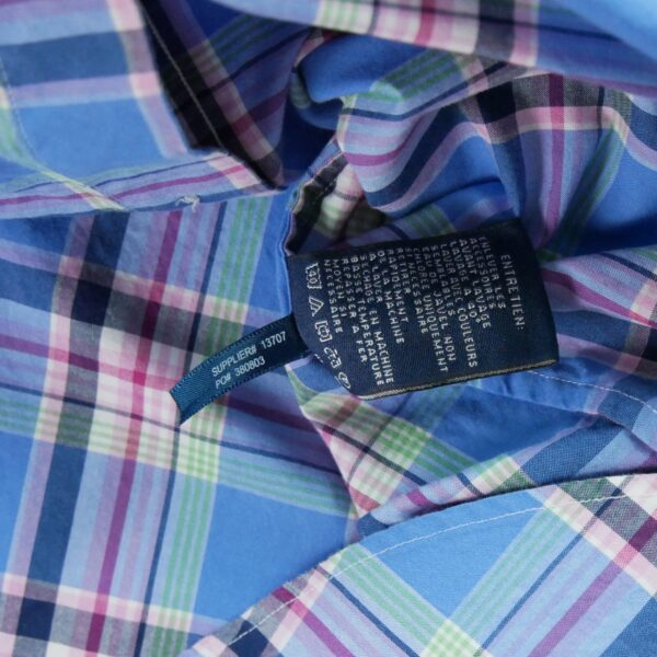 Chemise classiques femme manches longues bleu clair Polo Ralph Lauren Motif a rayures