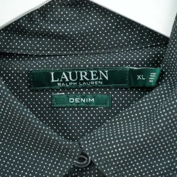 Chemise classiques femme manches longues noir Polo Ralph Lauren Motif a pois
