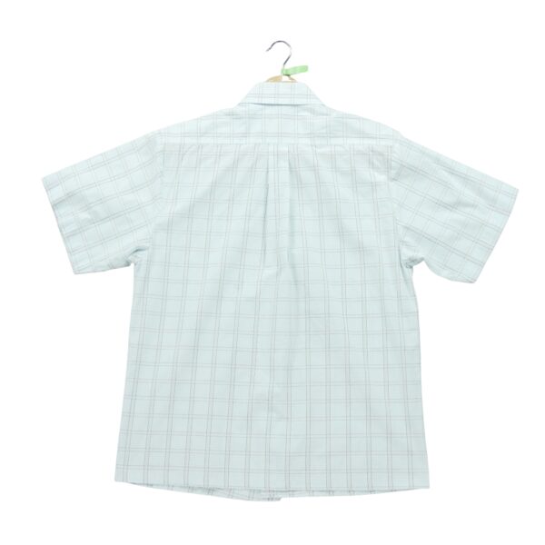 Chemise classiques homme manches courtes bleu clair Yves Saint Laurent Motif a carreaux