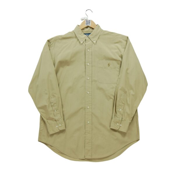 Chemise classiques homme manches longues beige Polo Ralph Lauren