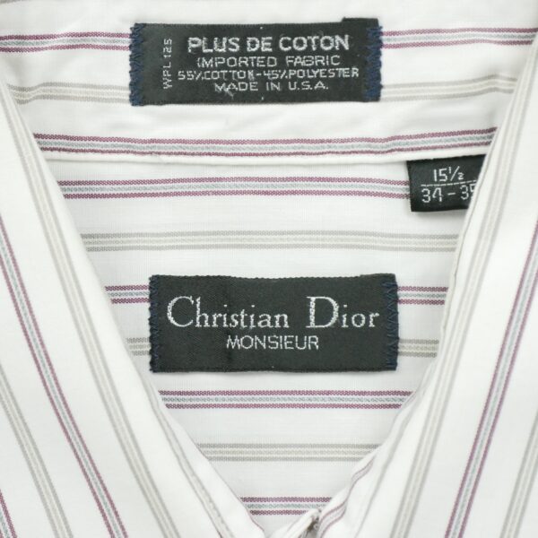 Chemise classiques homme manches longues blanc Dior Motif a rayures