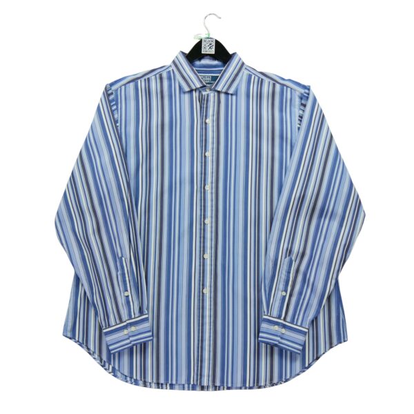 Chemise classiques homme manches longues bleu Polo Ralph Lauren Motif a rayures