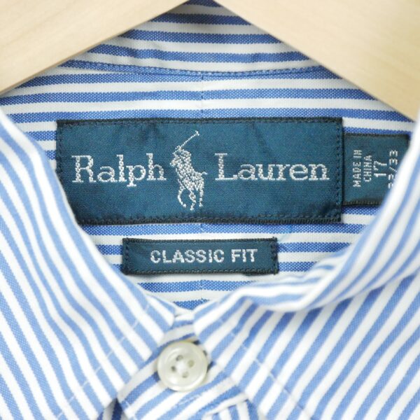 Chemise classiques homme manches longues bleu Polo Ralph Lauren Motif a rayures