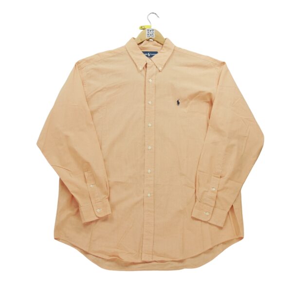Chemise classiques homme manches longues orange Polo Ralph Lauren Motif a carreaux