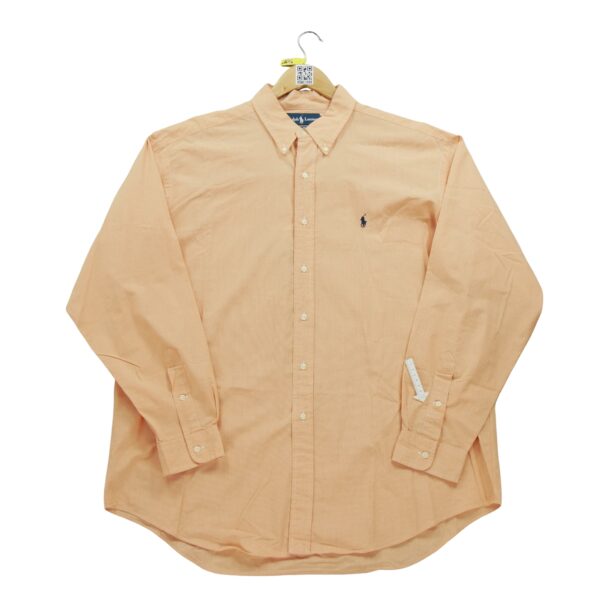 Chemise classiques homme manches longues orange Polo Ralph Lauren Motif a carreaux