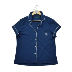 Chemise detente femme manches courtes marine Polo Ralph Lauren