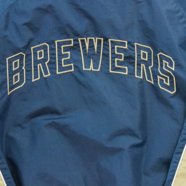 Coupe vent homme manches longues marine MLB Equipe Milwaukee Brewers