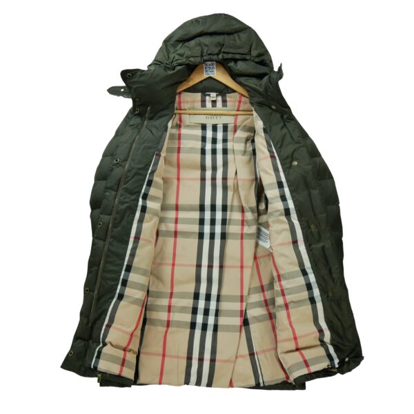 Doudoune femme manches longues kaki Burberry Col Montant
