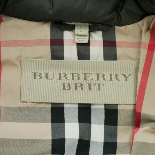 Doudoune femme manches longues kaki Burberry Col Montant