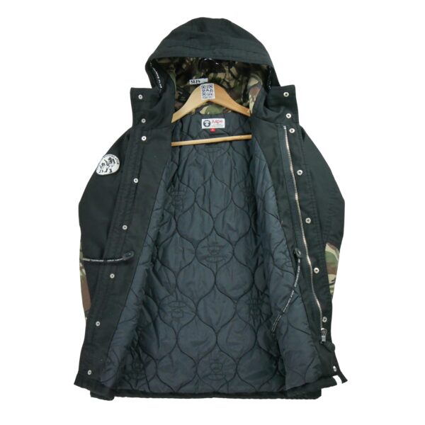 Doudoune femme manches longues noir A Bathing Ape Bape Col Montant