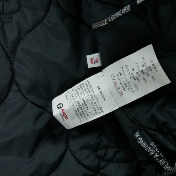 Doudoune femme manches longues noir A Bathing Ape Bape Col Montant