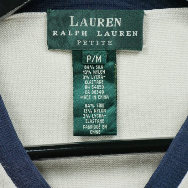 Gilet femme manches longues beige Polo Ralph Lauren Col V