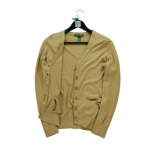 Gilet femme manches longues beige Polo Ralph Lauren Col V