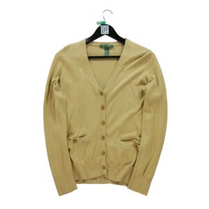 Gilet femme manches longues beige Polo Ralph Lauren Col V
