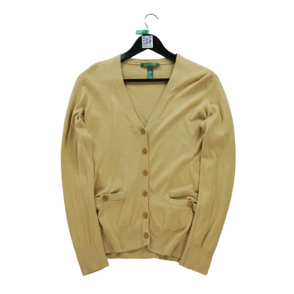 Gilet femme manches longues beige Polo Ralph Lauren Col V