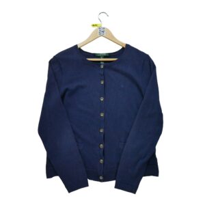 Gilet femme manches longues marine Polo Ralph Lauren Col Rond