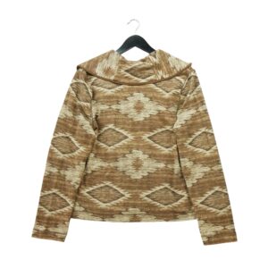 Gilet femme manches longues marron Polo Ralph Lauren Motif a motifs Col Rond