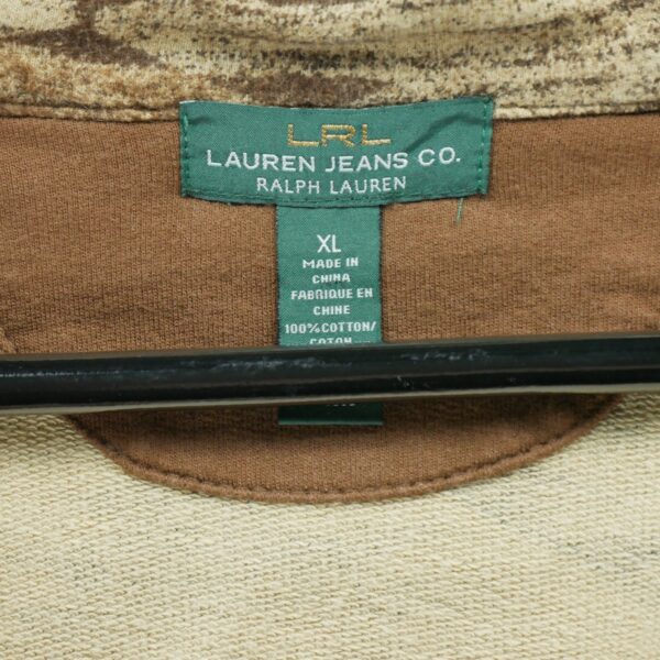 Gilet femme manches longues marron Polo Ralph Lauren Motif a motifs Col Rond