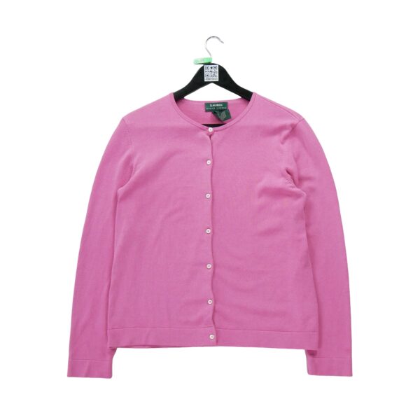 Gilet femme manches longues rose Polo Ralph Lauren Col Rond
