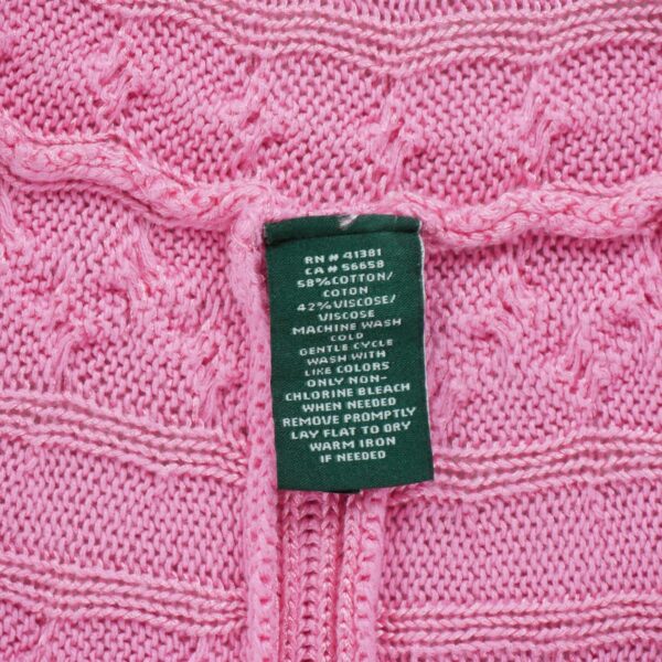 Gilet femme manches longues rose Polo Ralph Lauren Col Rond