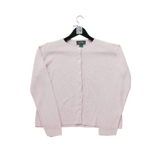 Gilet femme manches longues rose Polo Ralph Lauren Col Rond