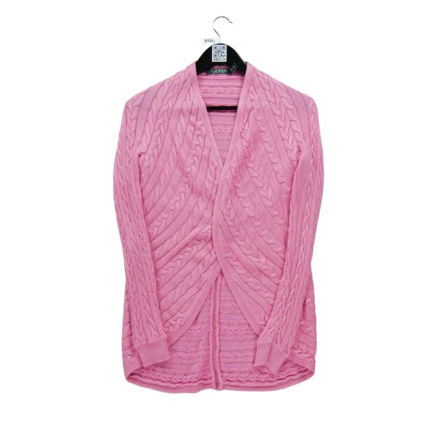 Gilet femme manches longues rose Polo Ralph Lauren Col Rond