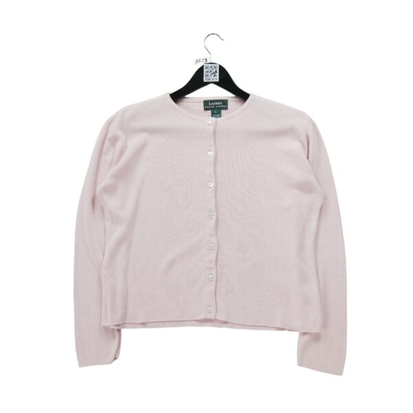 Gilet femme manches longues rose Polo Ralph Lauren Col Rond