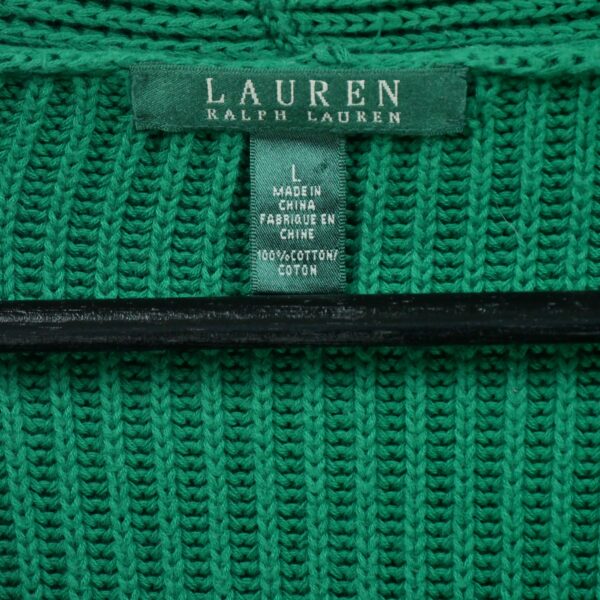 Gilet femme manches longues vert Polo Ralph Lauren Col V