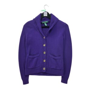 Gilet femme manches longues violet Polo Ralph Lauren Col V