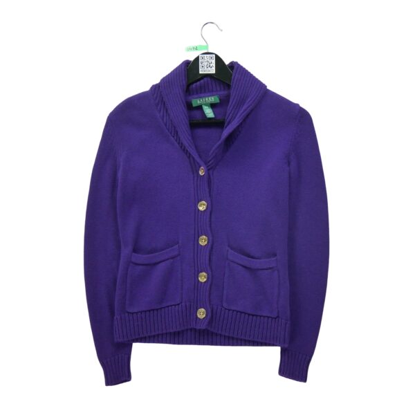 Gilet femme manches longues violet Polo Ralph Lauren Col V