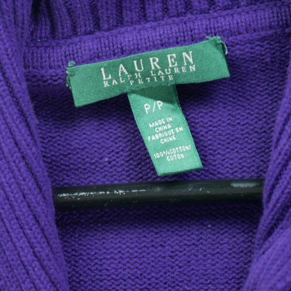 Gilet femme manches longues violet Polo Ralph Lauren Col V