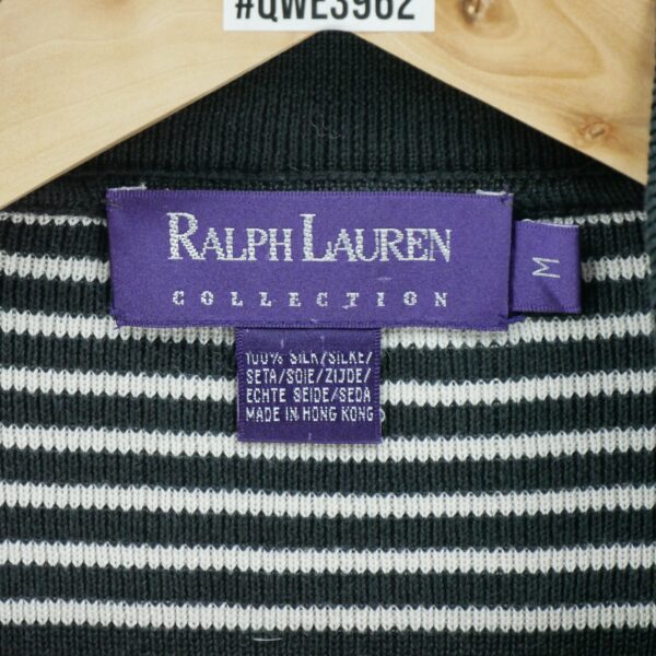 Gilet homme manches longues noir Polo Ralph Lauren Motif a rayures Col Revert