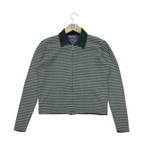 Gilet homme manches longues noir Polo Ralph Lauren Motif a rayures Col Revert