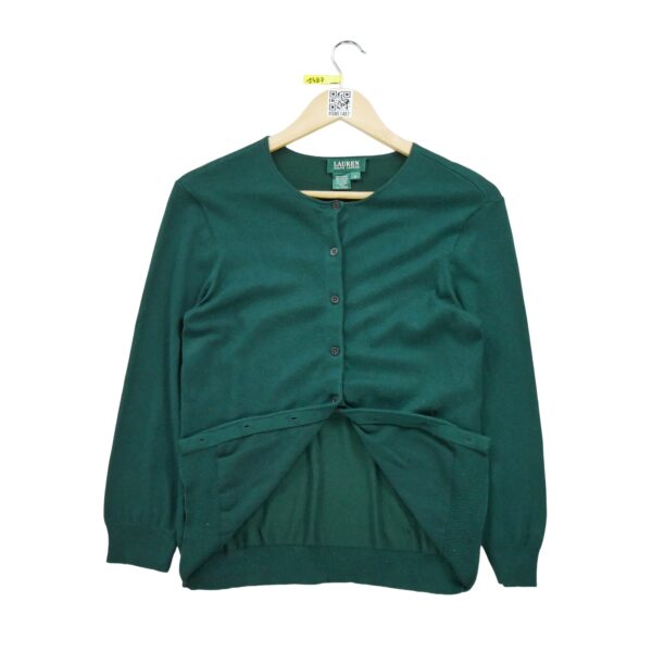 Gilet homme manches longues vert Polo Ralph Lauren Col Rond
