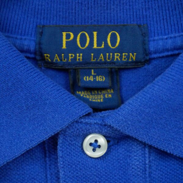 Polo manches courtes enfant bleu Polo Ralph Lauren Col Polo