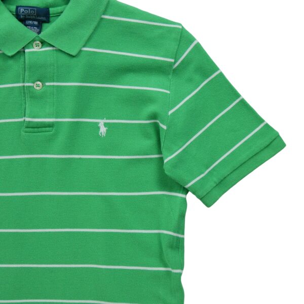 Polo manches courtes enfant vert Polo Ralph Lauren Motif a rayures Col Polo