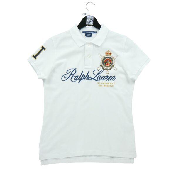 Polo manches courtes femme blanc Polo Ralph Lauren Motif imprime Col Polo