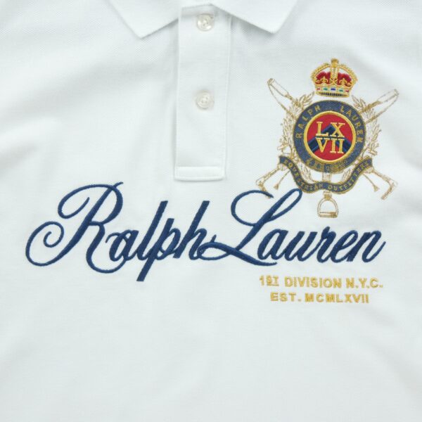 Polo manches courtes femme blanc Polo Ralph Lauren Motif imprime Col Polo