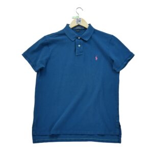 Polo manches courtes femme bleu Polo Ralph Lauren Col Polo