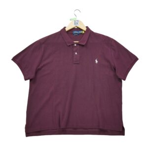 Polo manches courtes femme bordeaux Polo Ralph Lauren Col Polo