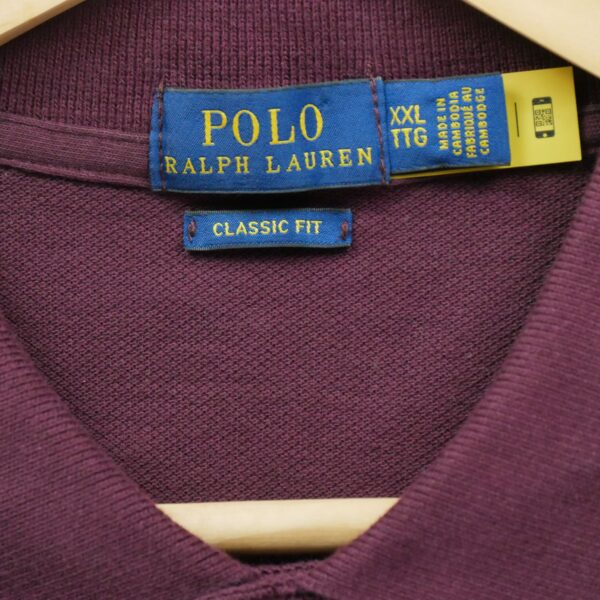Polo manches courtes femme bordeaux Polo Ralph Lauren Col Polo