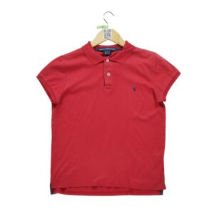 Polo manches courtes femme rouge Polo Ralph Lauren Col Polo