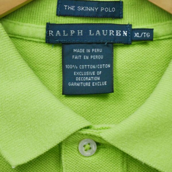 Polo manches courtes femme vert fluo Polo Ralph Lauren Col Polo