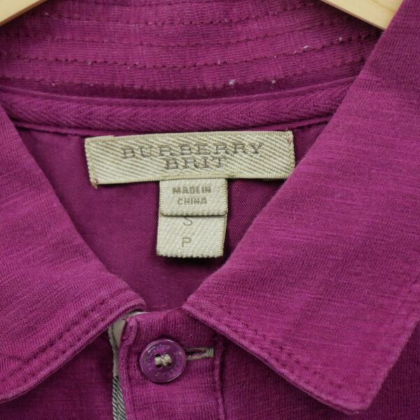 Polo manches courtes femme violet Burberry Col Polo