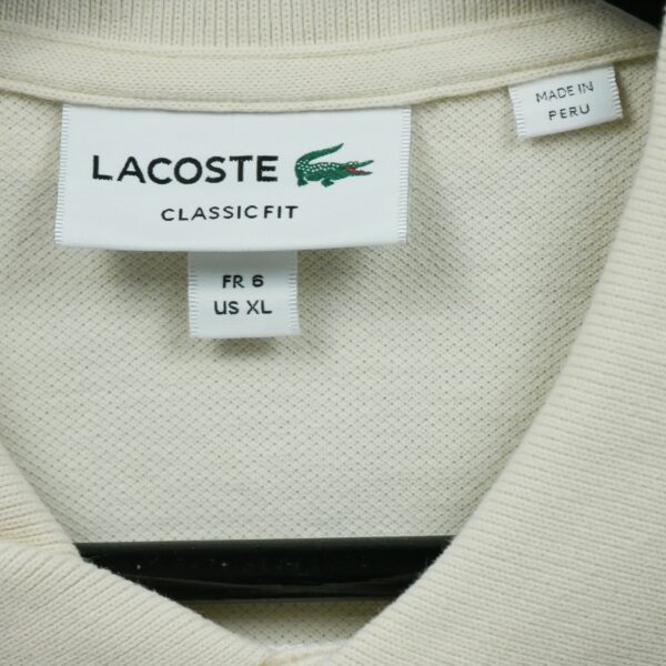 Polo manches courtes homme beige Lacoste Col Polo